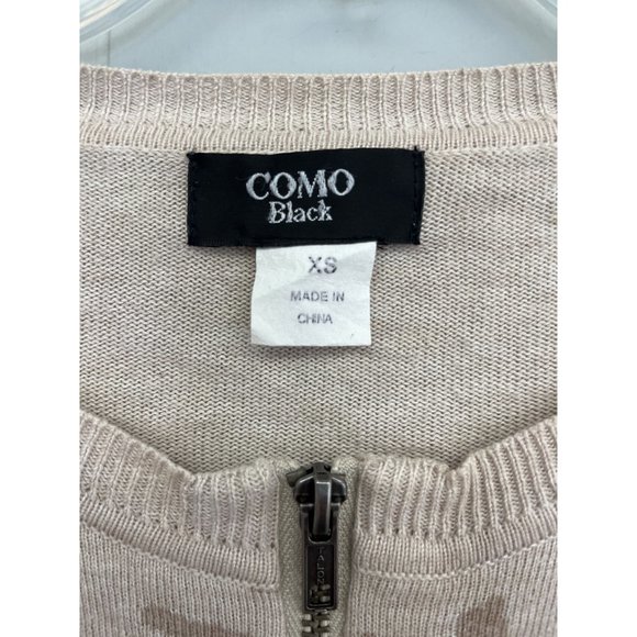 Como Black Full Zip Animal Print Sweat XS - Picture 5 of 8